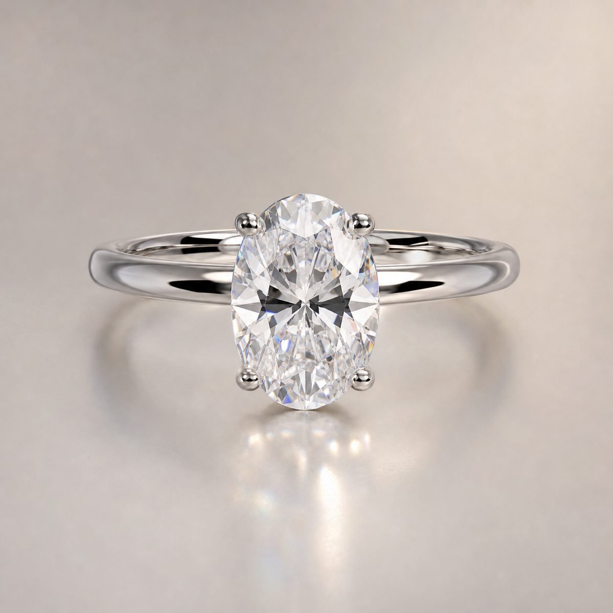 Wholesale 5CT Oval Cut Moissanite Solitaire Ring 925 Sterling Silver Four Prong Engagement Jewelry - P031 product image 1