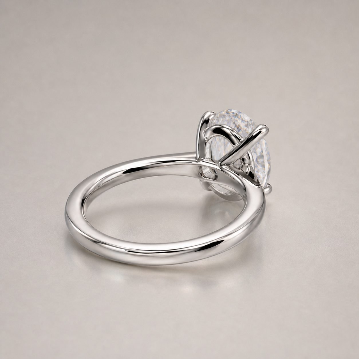 Wholesale 5CT Oval Cut Moissanite Solitaire Ring 925 Sterling Silver Four Prong Engagement Jewelry view 4