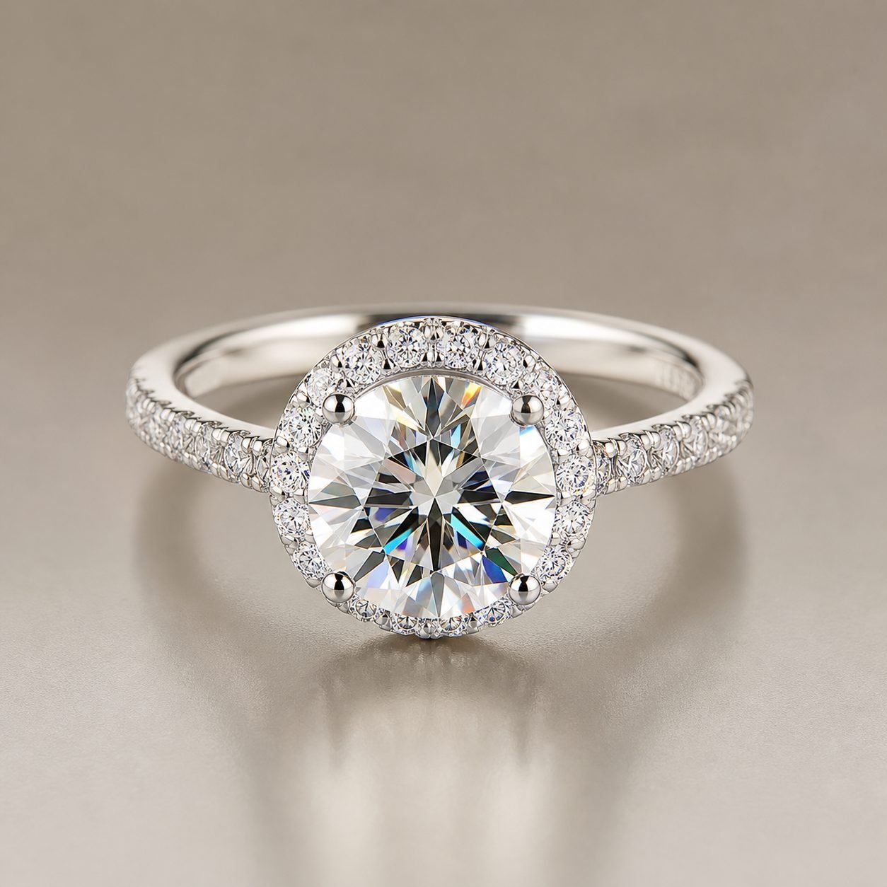 Wholesale 3CT Round Cut Halo Moissanite Engagement Ring 925 Sterling Silver Fine Bridal Jewelry - P033 product image 1