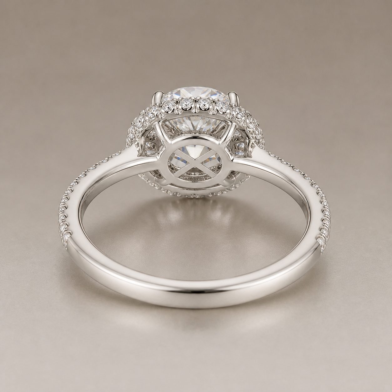 Wholesale 3CT Round Cut Halo Moissanite Engagement Ring 925 Sterling Silver Fine Bridal Jewelry view 4