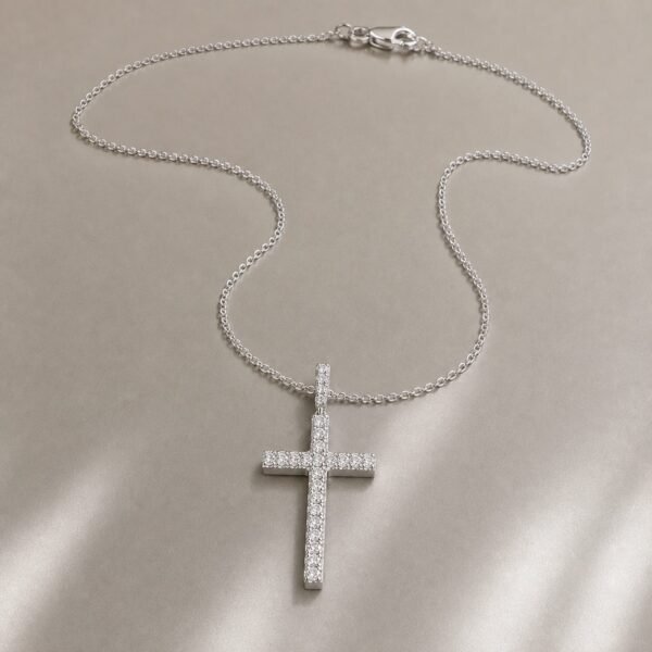 Wholesale Iced Out Moissanite Cross Pendant Necklace 925 Sterling Silver Geometric Hip Hop Jewelry - P061 product image 1