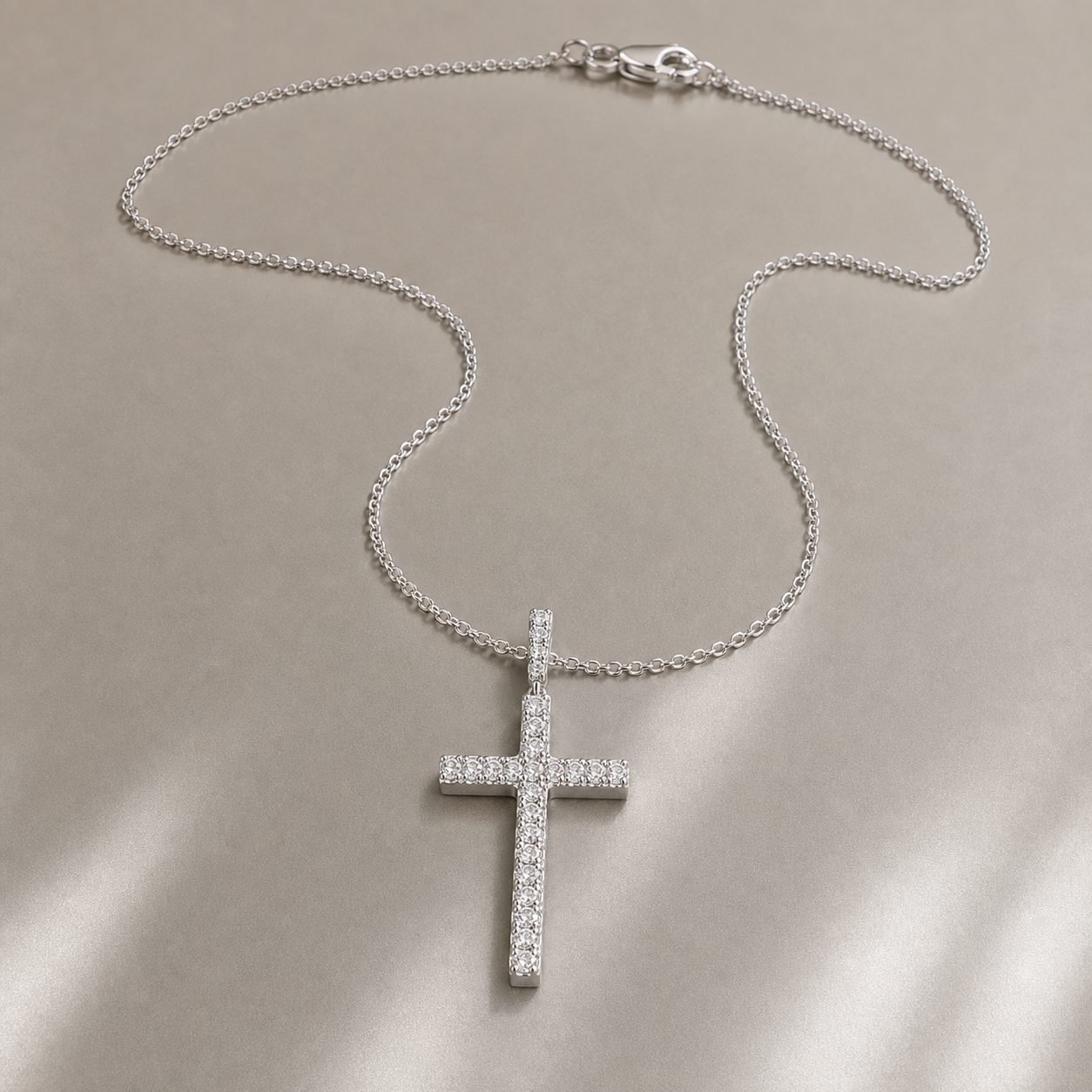 Wholesale Iced Out Moissanite Cross Pendant Necklace 925 Sterling Silver Geometric Hip Hop Jewelry - P061 product image 1