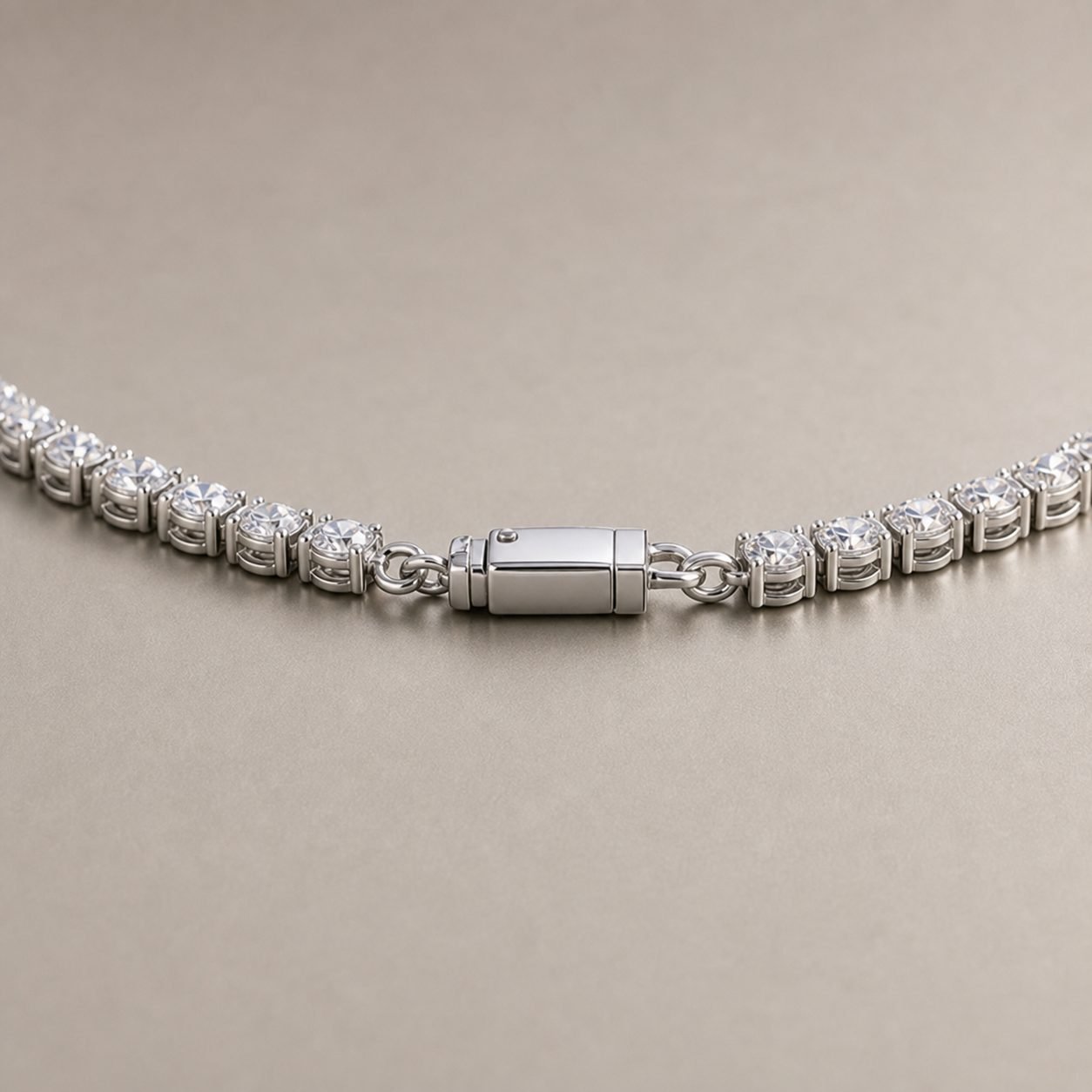 Wholesale 2mm Round Moissanite Tennis Choker Necklace 925 Sterling Silver Dainty Fine Jewelry view 4