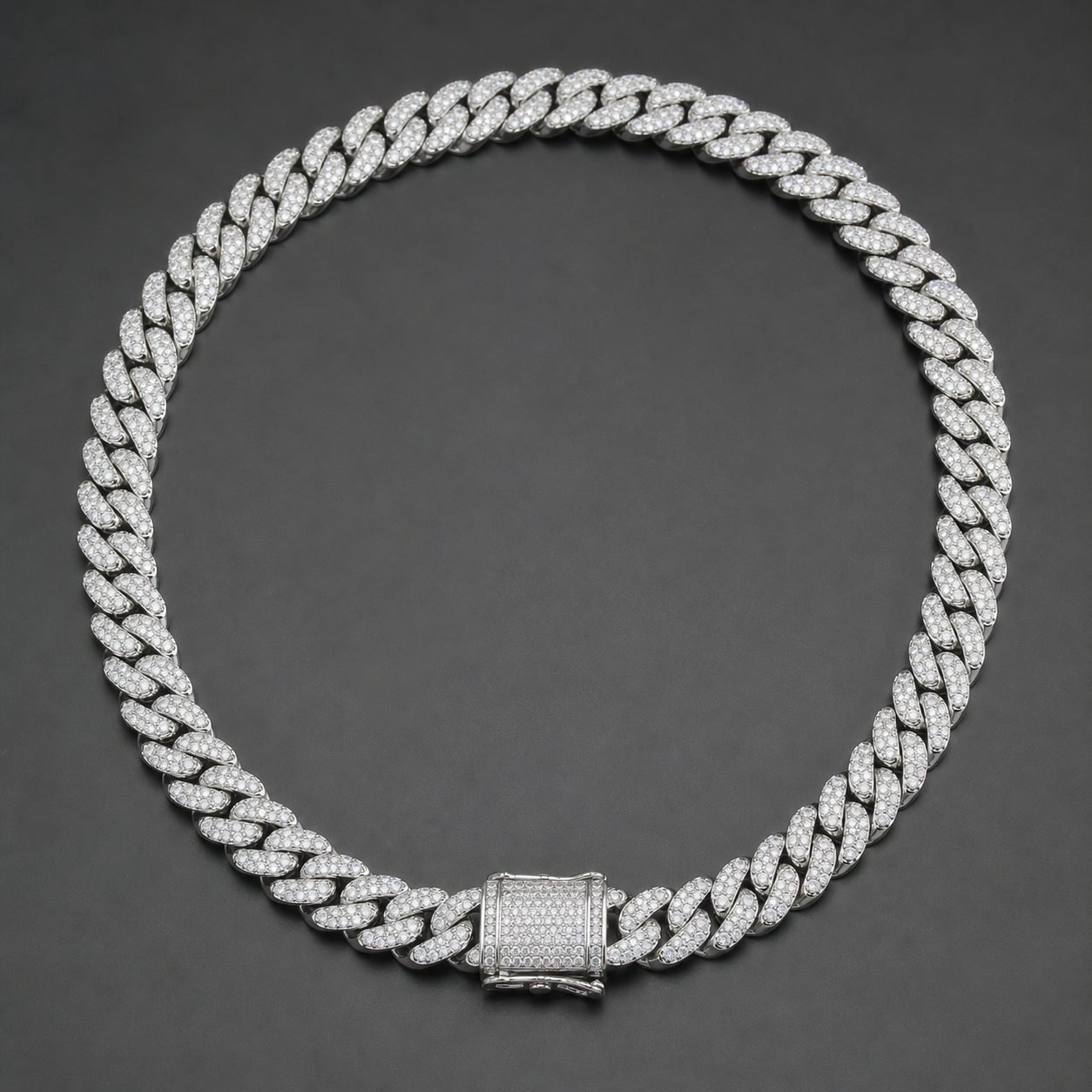 Wholesale 10mm Moissanite Cuban Link Chain 925 Sterling Silver Fully Iced Out Mens Hip Hop Jewelry - P064 product image 1