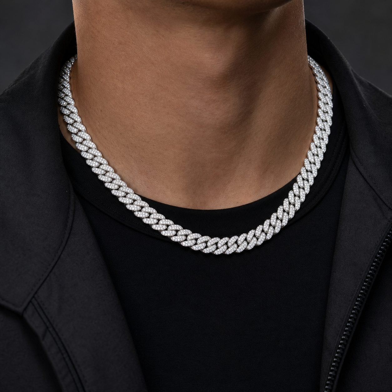 Wholesale 10mm Moissanite Cuban Link Chain 925 Sterling Silver Fully Iced Out Mens Hip Hop Jewelry view 2