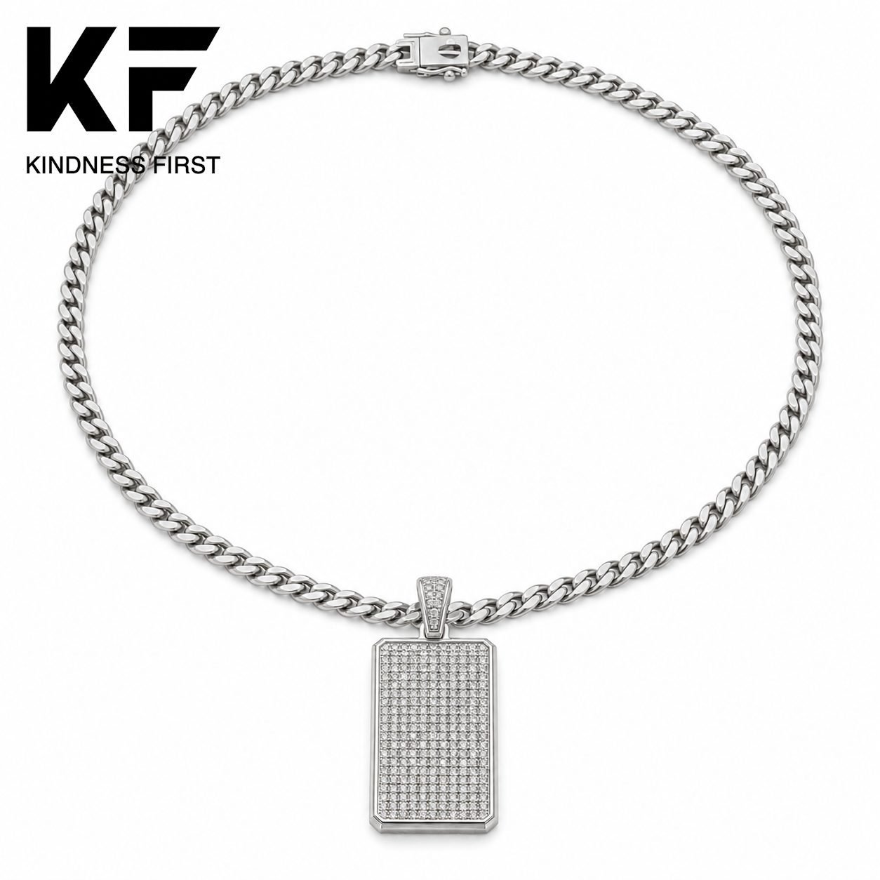 Wholesale Custom Moissanite Iced Out Dog Tag Pendant 925 Sterling Silver Mens Hip Hop Necklace view 3