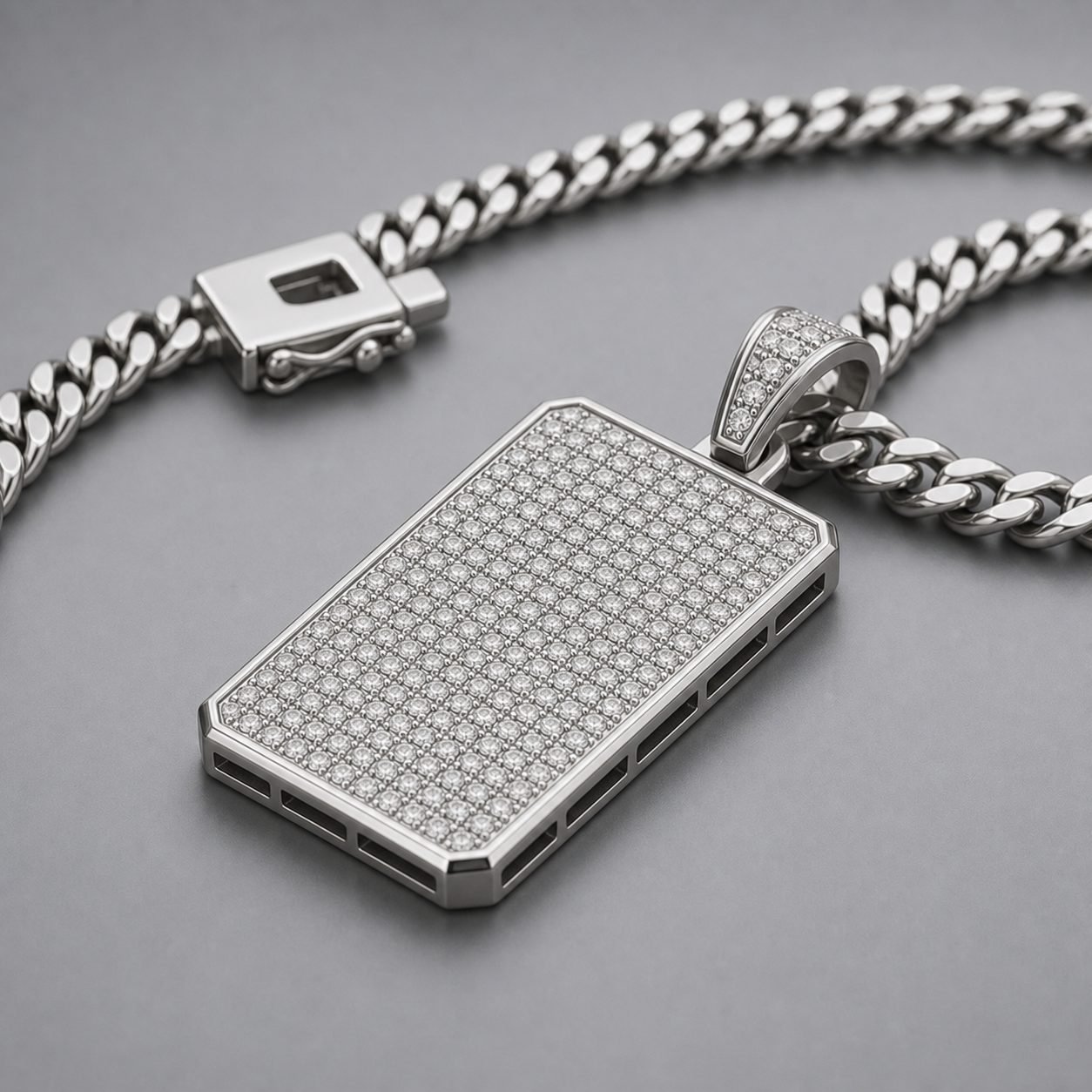 Wholesale Custom Moissanite Iced Out Dog Tag Pendant 925 Sterling Silver Mens Hip Hop Necklace view 4