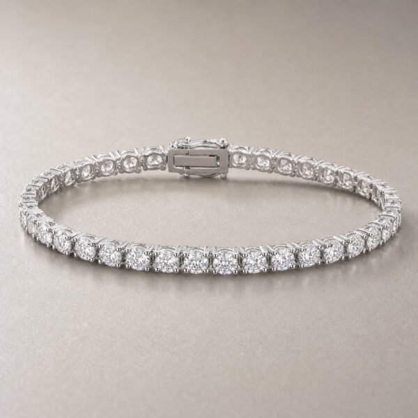 Wholesale 3mm Round Moissanite Tennis Bracelet 925 Sterling Silver Four Prong Fine Jewelry - P071 product image 1