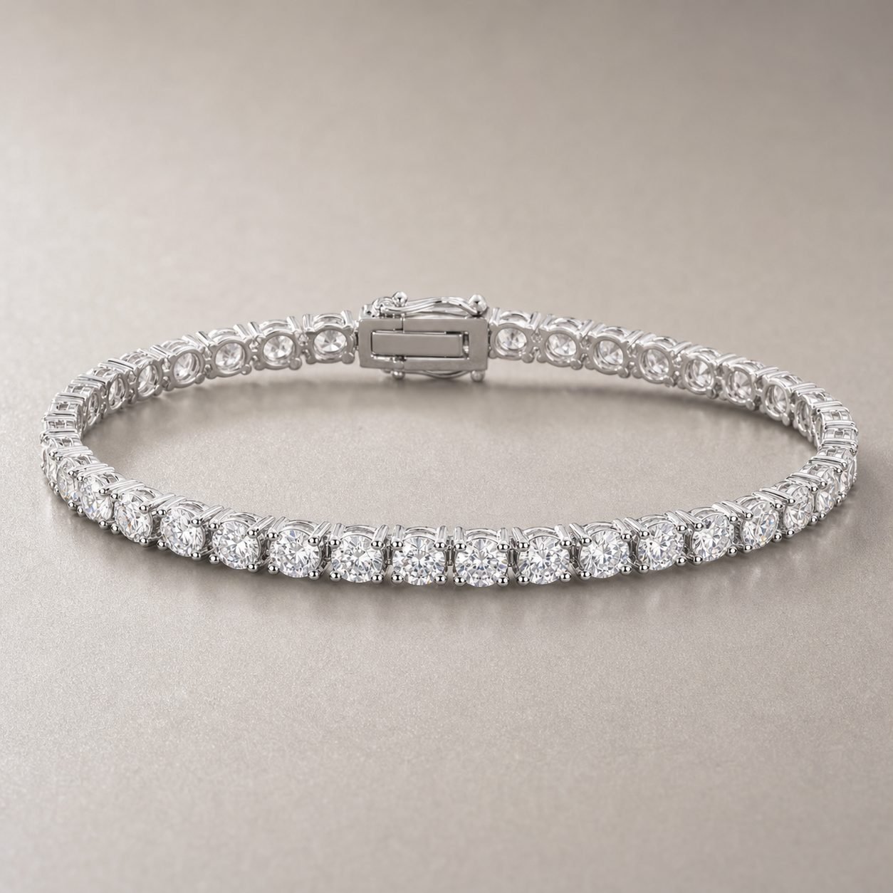 Wholesale 3mm Round Moissanite Tennis Bracelet 925 Sterling Silver Four Prong Fine Jewelry - P071 product image 1
