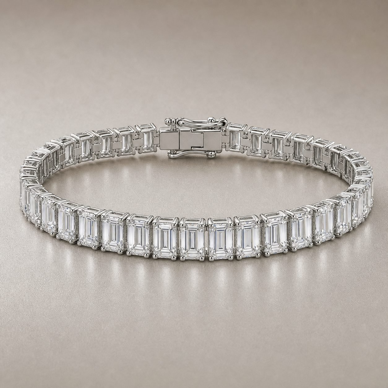 Wholesale Emerald Cut Moissanite Tennis Bracelet 925 Sterling Silver Luxury Fine Jewelry - P072 product image 1