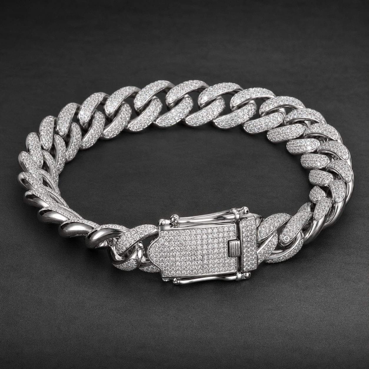 Wholesale 10mm Moissanite Cuban Link Bracelet 925 Sterling Silver Fully Iced Out Mens Hip Hop Jewelry - P074 product image 1