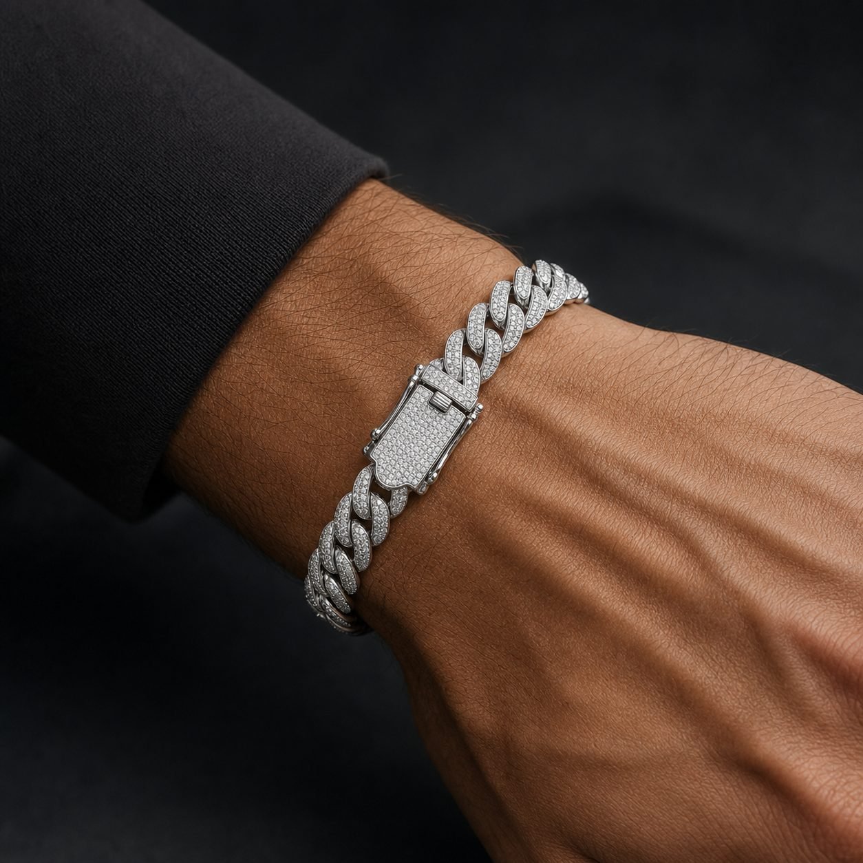 Wholesale 10mm Moissanite Cuban Link Bracelet 925 Sterling Silver Fully Iced Out Mens Hip Hop Jewelry view 2