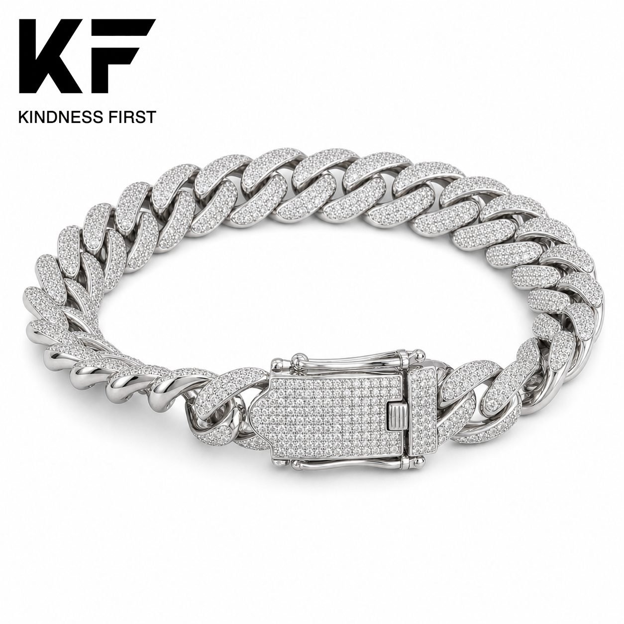 Wholesale 10mm Moissanite Cuban Link Bracelet 925 Sterling Silver Fully Iced Out Mens Hip Hop Jewelry view 3