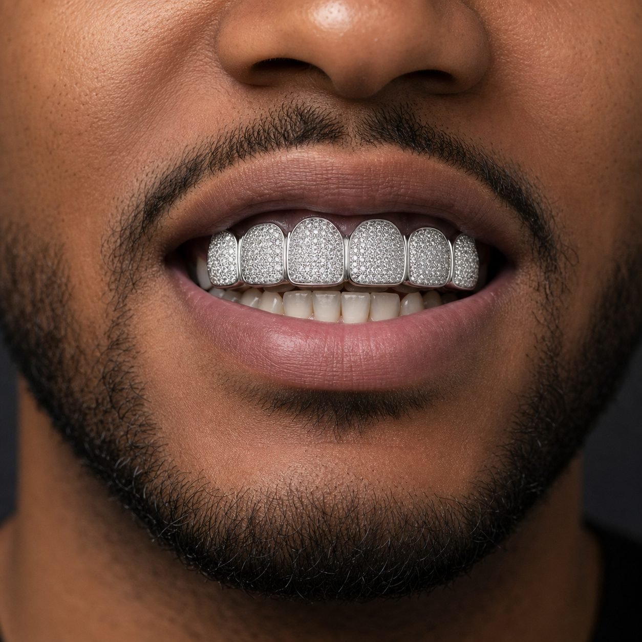 Wholesale 6 Teeth Moissanite Grillz 925 Sterling Silver Full Cover Iced Out Hip Hop Jewelry view 2