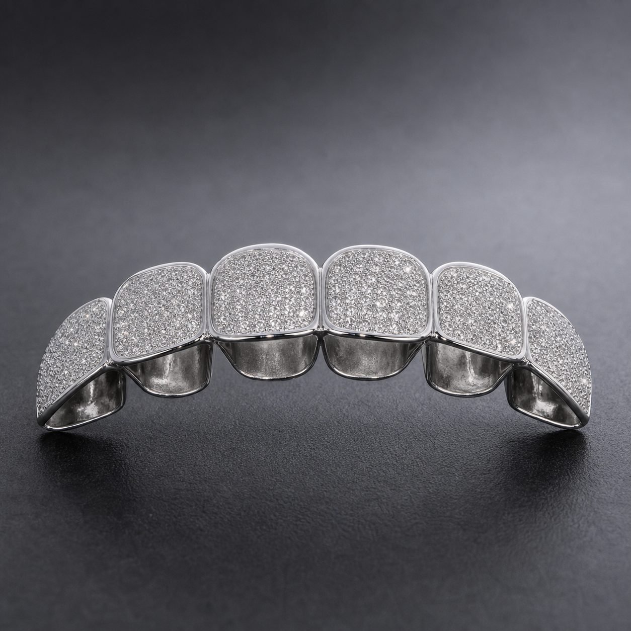 Wholesale 6 Teeth Moissanite Grillz 925 Sterling Silver Full Cover Iced Out Hip Hop Jewelry view 4
