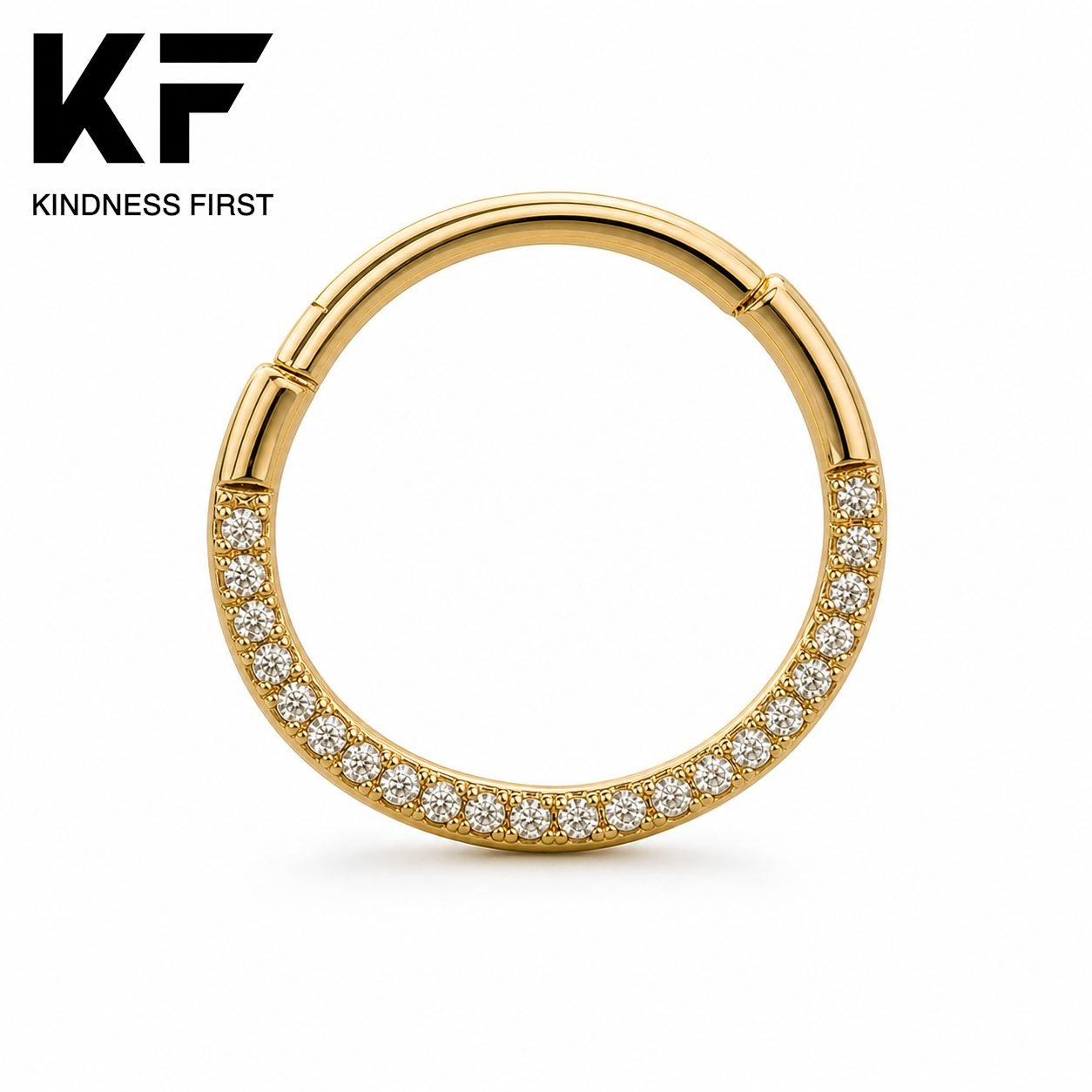Wholesale Pave Moissanite Nose Hoop Gold Tone 925 Sterling Silver Thin Nose Ring Body Jewelry view 3
